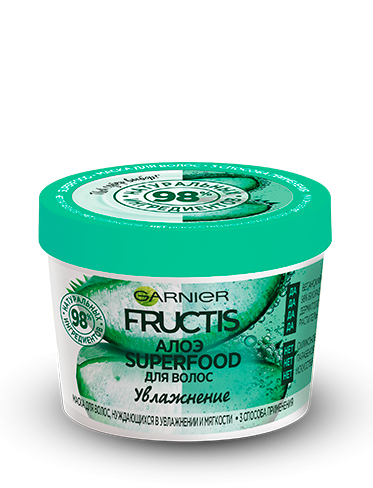 Garnier Fructis SuperFOOD Алоэ Маска для волос, нуждающихся в увлажнении и мягкости -3